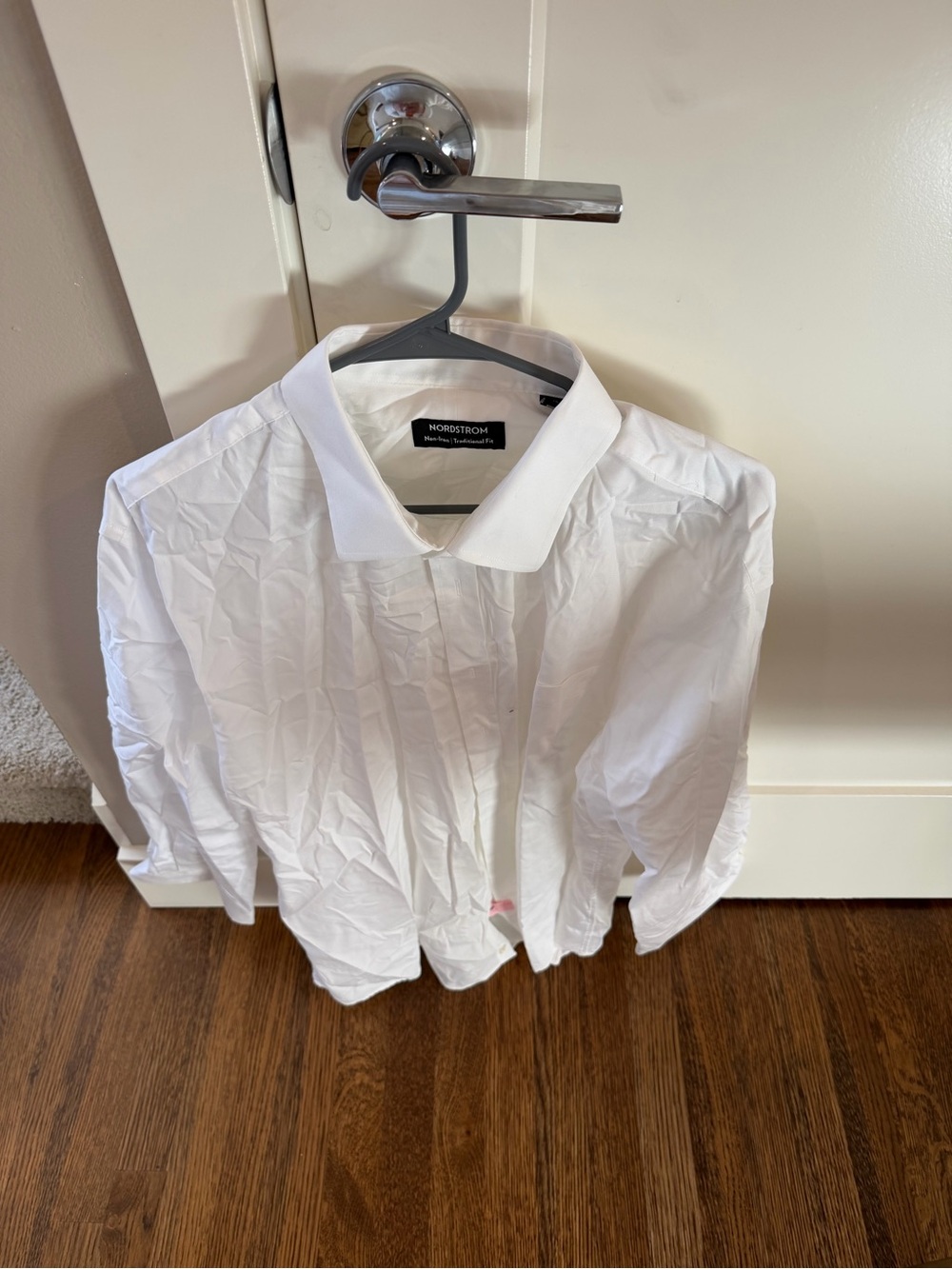 Nordstrom White Traditional Fit Non-Iron Shirt